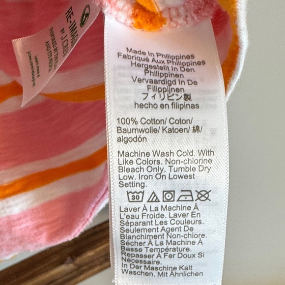 J. Crew Pink and Orange Striped Tee - Picture 3 of 3